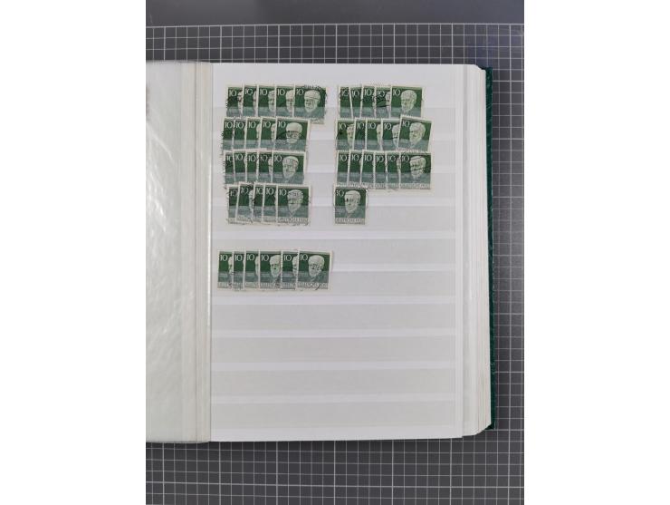 1949/53, gestempelte Lagerpartie ex Mi.-Nr. 61-111 (ohne 68-71 und 106-109, meist schöne Stempelqualität, teils größere Stück