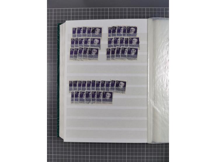 1949/53, gestempelte Lagerpartie ex Mi.-Nr. 61-111 (ohne 68-71 und 106-109, meist schöne Stempelqualität, teils größere Stück