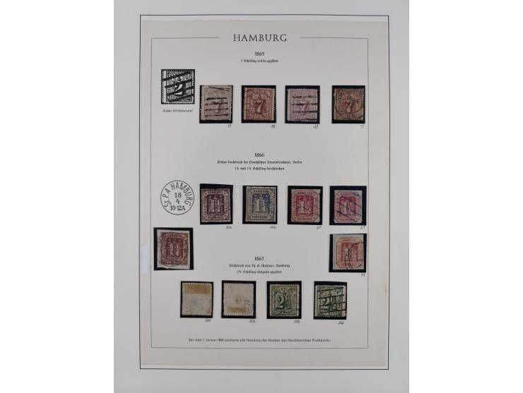 1859/67, meist gestempelte Sammlung, dabei u.a. Mi.-Nr. 3, 8a mit dänischer Nr. “2”, drei Briefe/Ganzsachen, dazu Stempelteil