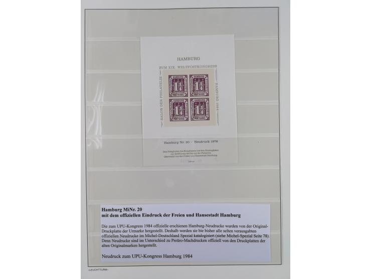 1859/67, meist gestempelte Sammlung, dabei u.a. Mi.-Nr. 3, 8a mit dänischer Nr. “2”, drei Briefe/Ganzsachen, dazu Stempelteil