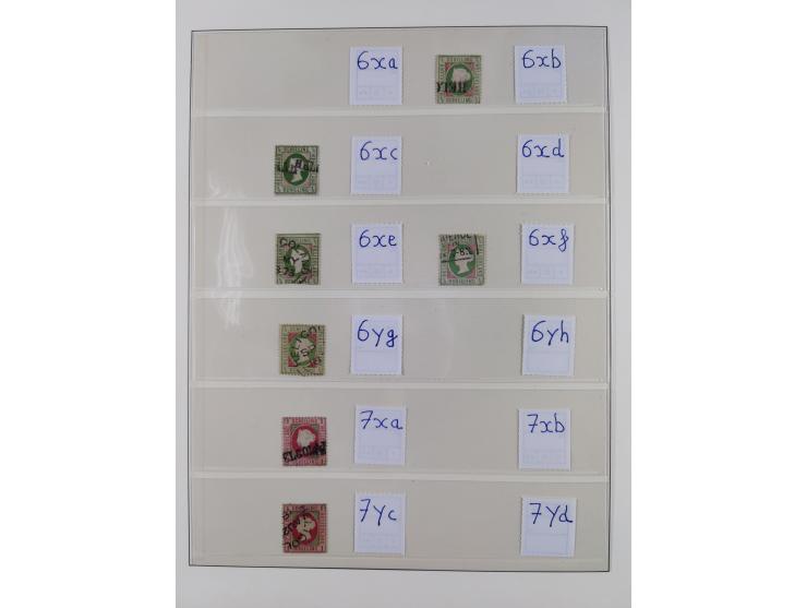 1867/89, gestempelte Sammlung mit 2 Briefen, in den Hauptnummern und auch sonst weitgehend komplett und vielfach signiert, mi