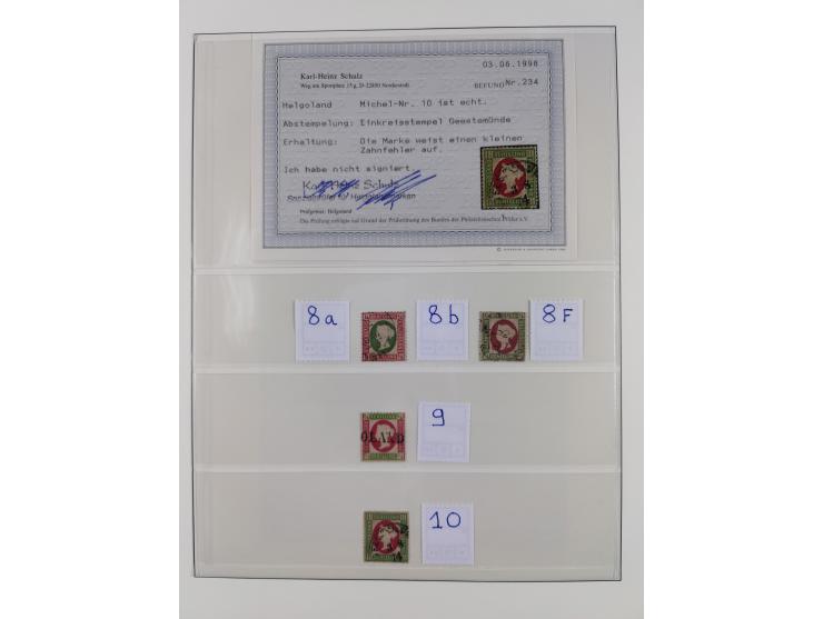 1867/89, gestempelte Sammlung mit 2 Briefen, in den Hauptnummern und auch sonst weitgehend komplett und vielfach signiert, mi