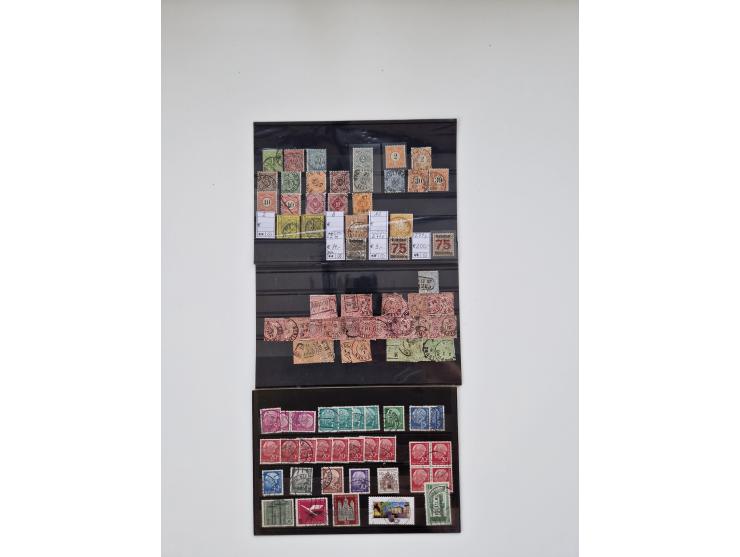 1860/2002 (ca.) interessanter Steckkarten- und Tütenposten mit Schwerpunkt Deutsches Reich ab Weimar mit besseren und kpl. Au