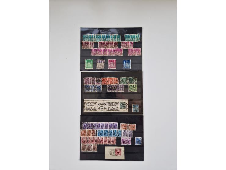 1860/2002 (ca.) interessanter Steckkarten- und Tütenposten mit Schwerpunkt Deutsches Reich ab Weimar mit besseren und kpl. Au