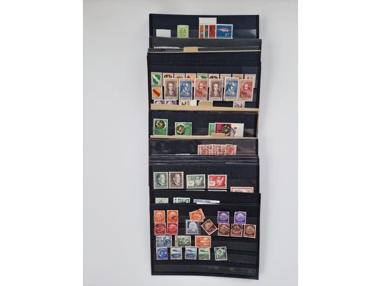 1860/2002 (ca.) interessanter Steckkarten- und Tütenposten mit Schwerpunkt Deutsches Reich ab Weimar mit besseren und kpl. Au