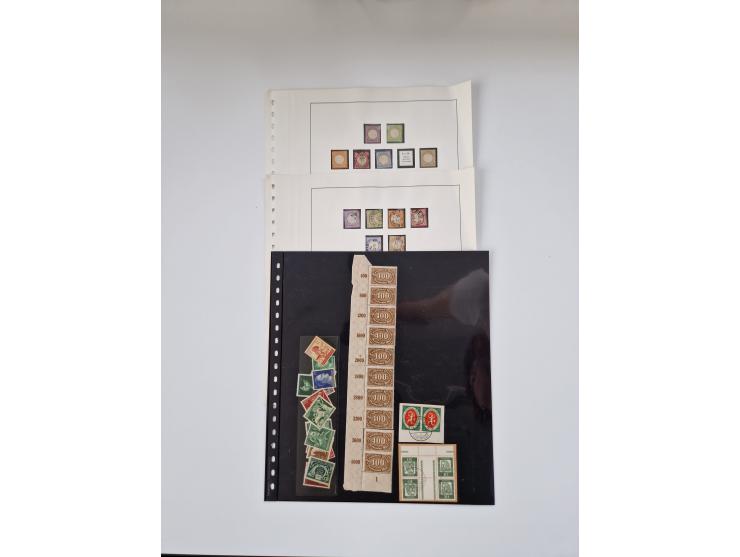 1860/2002 (ca.) interessanter Steckkarten- und Tütenposten mit Schwerpunkt Deutsches Reich ab Weimar mit besseren und kpl. Au