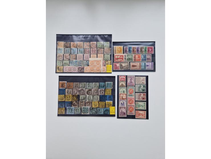 1851/1946(ca.), ungebrauchte/postfrische und gestempelte Partie auf Steckkarten, dabei viel Altdeutschland, hauptsächlich Bad