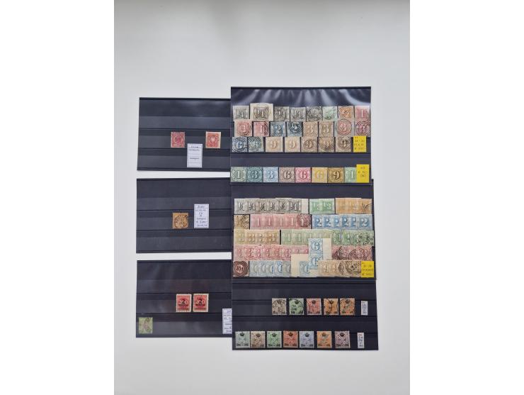 1851/1946(ca.), ungebrauchte/postfrische und gestempelte Partie auf Steckkarten, dabei viel Altdeutschland, hauptsächlich Bad