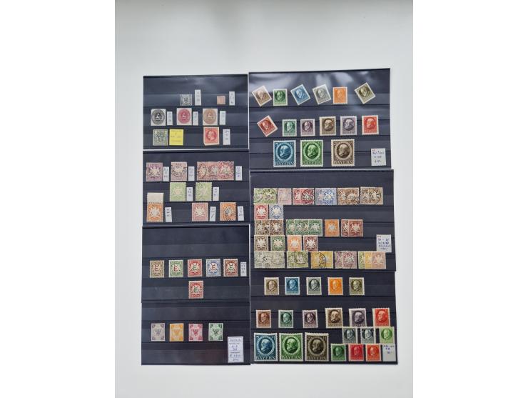 1851/1946(ca.), ungebrauchte/postfrische und gestempelte Partie auf Steckkarten, dabei viel Altdeutschland, hauptsächlich Bad