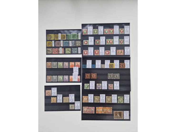 1851/1946(ca.), ungebrauchte/postfrische und gestempelte Partie auf Steckkarten, dabei viel Altdeutschland, hauptsächlich Bad