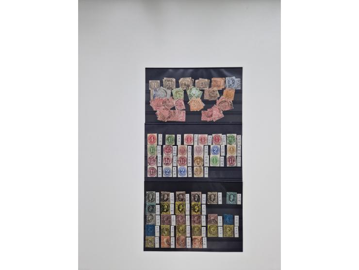 1851/1946(ca.), ungebrauchte/postfrische und gestempelte Partie auf Steckkarten, dabei viel Altdeutschland, hauptsächlich Bad