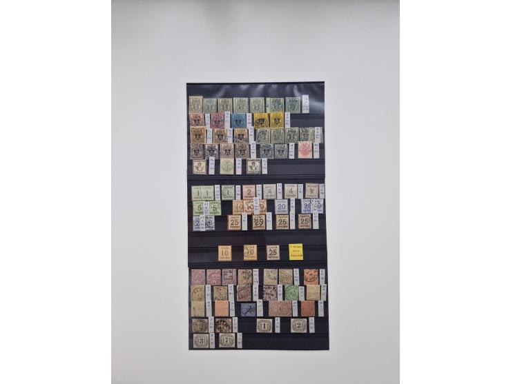 1851/1946(ca.), ungebrauchte/postfrische und gestempelte Partie auf Steckkarten, dabei viel Altdeutschland, hauptsächlich Bad