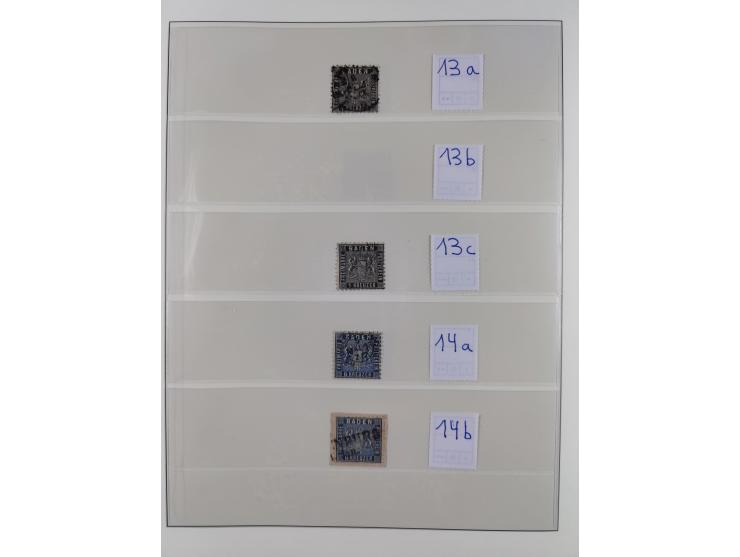 1851/70, gestempelte Sammlung mit 5 Briefen, in den Hauptnummern und auch sonst weitgehend komplett mit vielen signierten Far