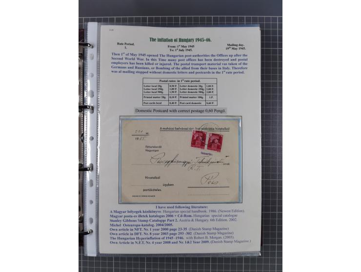 HYPERINFLATION: 1945/46, magnificent award-winning exhibit collection consisting of ca. 165 covers and parcel cards, showing 