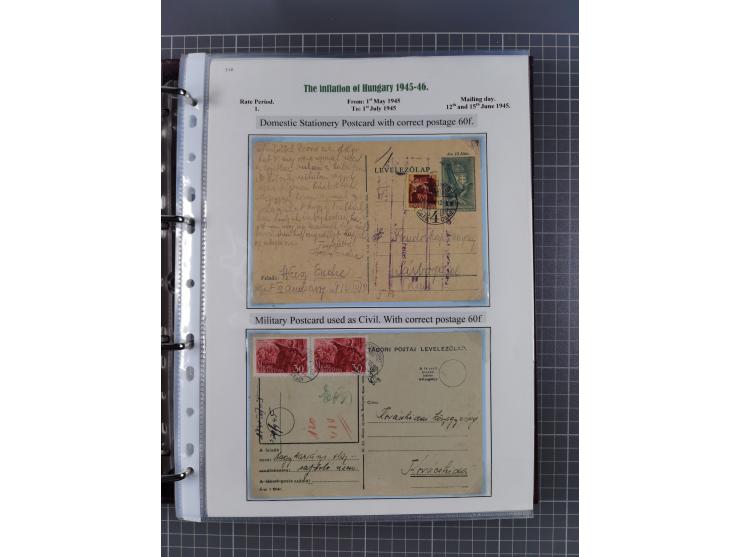 HYPERINFLATION: 1945/46, magnificent award-winning exhibit collection consisting of ca. 165 covers and parcel cards, showing 