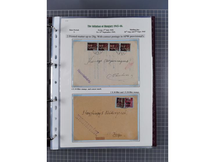 HYPERINFLATION: 1945/46, magnificent award-winning exhibit collection consisting of ca. 165 covers and parcel cards, showing 