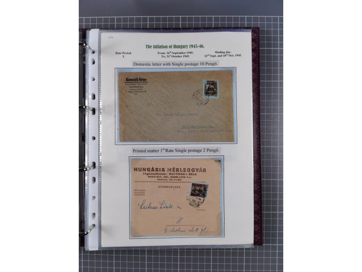 HYPERINFLATION: 1945/46, magnificent award-winning exhibit collection consisting of ca. 165 covers and parcel cards, showing 
