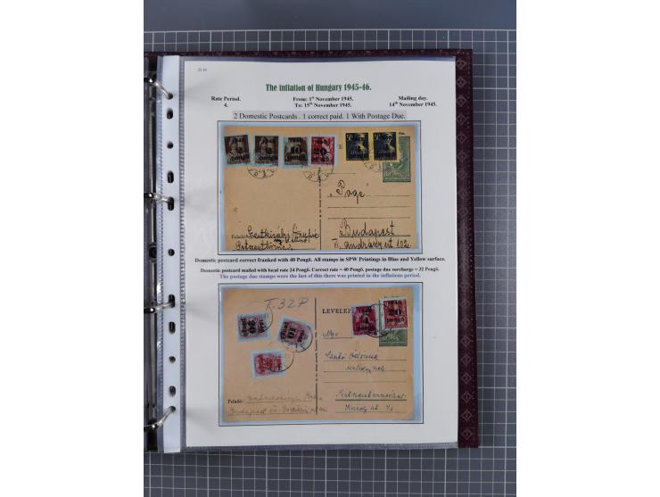 HYPERINFLATION: 1945/46, magnificent award-winning exhibit collection consisting of ca. 165 covers and parcel cards, showing 