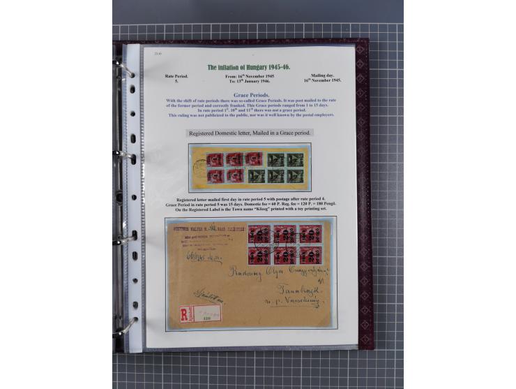 HYPERINFLATION: 1945/46, magnificent award-winning exhibit collection consisting of ca. 165 covers and parcel cards, showing 