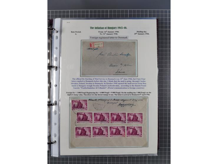 HYPERINFLATION: 1945/46, magnificent award-winning exhibit collection consisting of ca. 165 covers and parcel cards, showing 