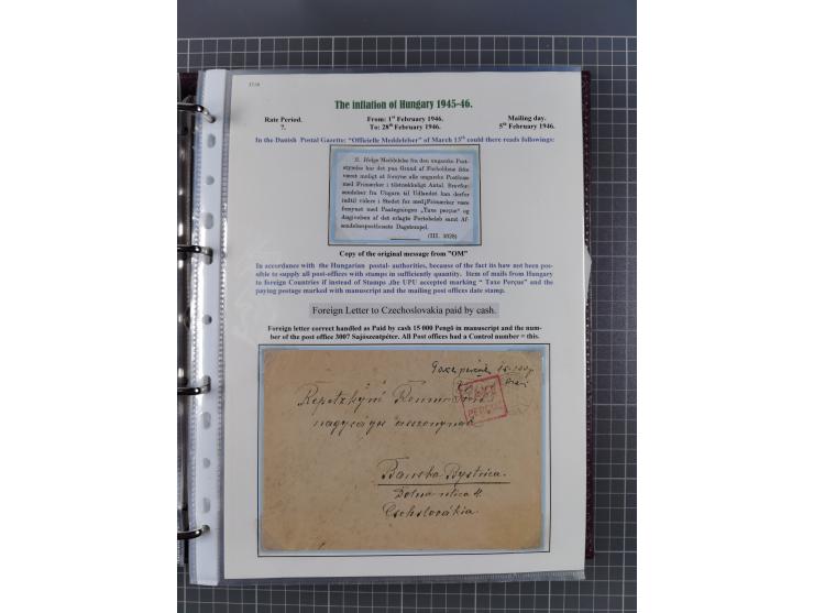 HYPERINFLATION: 1945/46, magnificent award-winning exhibit collection consisting of ca. 165 covers and parcel cards, showing 
