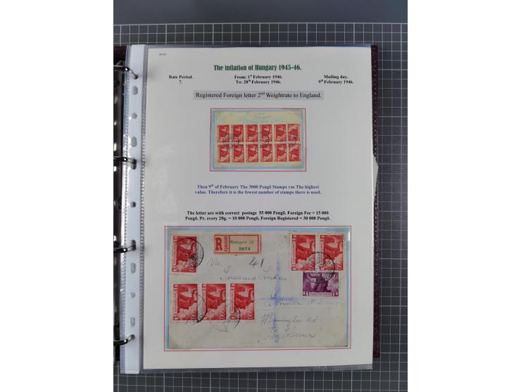 HYPERINFLATION: 1945/46, magnificent award-winning exhibit collection consisting of ca. 165 covers and parcel cards, showing 