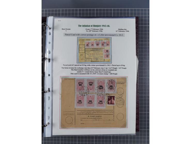 HYPERINFLATION: 1945/46, magnificent award-winning exhibit collection consisting of ca. 165 covers and parcel cards, showing 