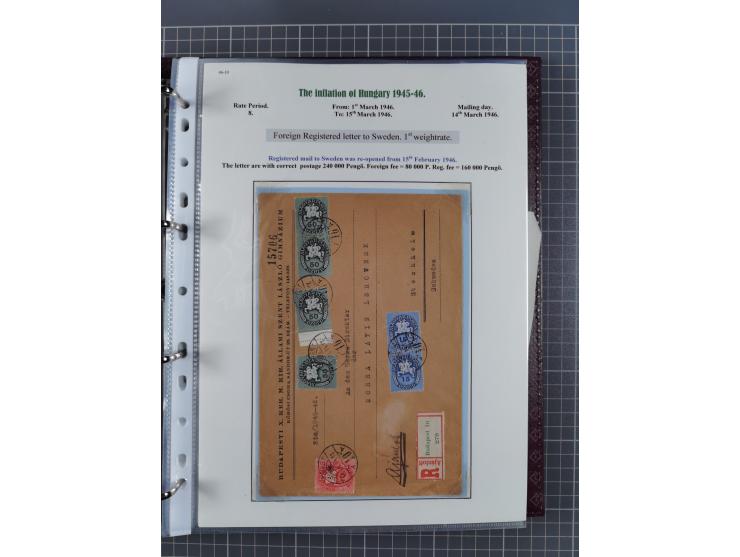 HYPERINFLATION: 1945/46, magnificent award-winning exhibit collection consisting of ca. 165 covers and parcel cards, showing 