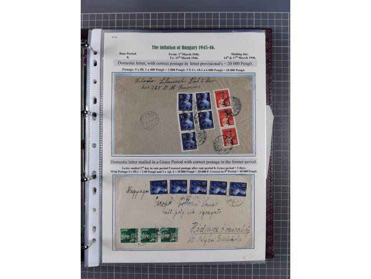HYPERINFLATION: 1945/46, magnificent award-winning exhibit collection consisting of ca. 165 covers and parcel cards, showing 