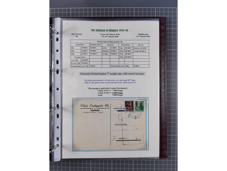 HYPERINFLATION: 1945/46, magnificent award-winning exhibit collection consisting of ca. 165 covers and parcel cards, showing 