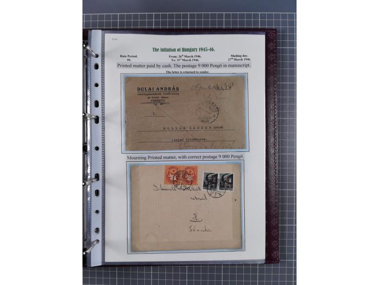 HYPERINFLATION: 1945/46, magnificent award-winning exhibit collection consisting of ca. 165 covers and parcel cards, showing 