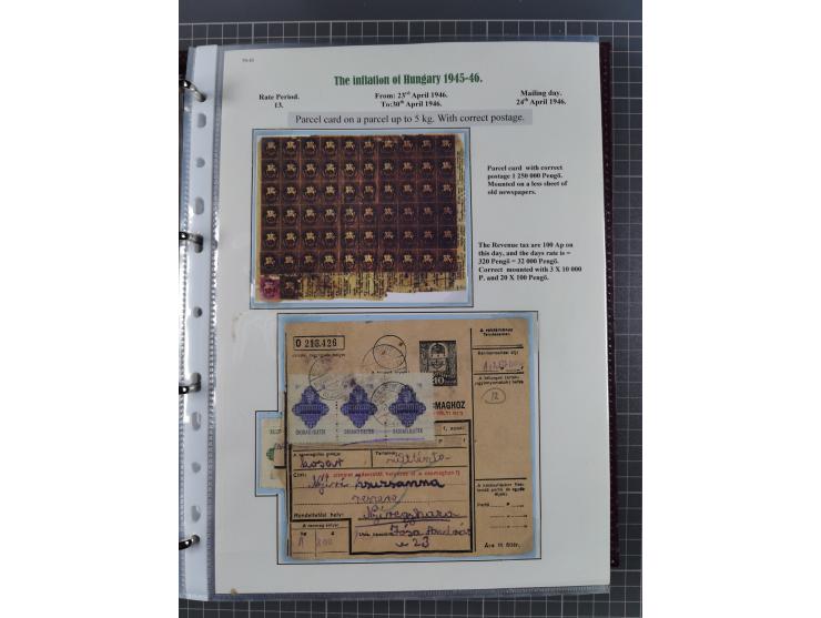 HYPERINFLATION: 1945/46, magnificent award-winning exhibit collection consisting of ca. 165 covers and parcel cards, showing 