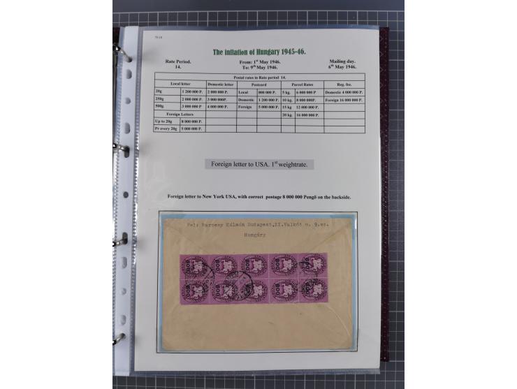 HYPERINFLATION: 1945/46, magnificent award-winning exhibit collection consisting of ca. 165 covers and parcel cards, showing 