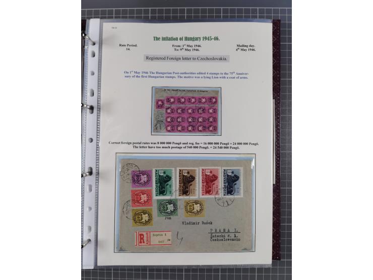 HYPERINFLATION: 1945/46, magnificent award-winning exhibit collection consisting of ca. 165 covers and parcel cards, showing 