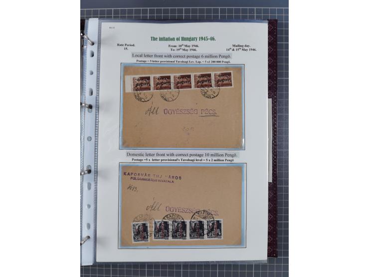 HYPERINFLATION: 1945/46, magnificent award-winning exhibit collection consisting of ca. 165 covers and parcel cards, showing 