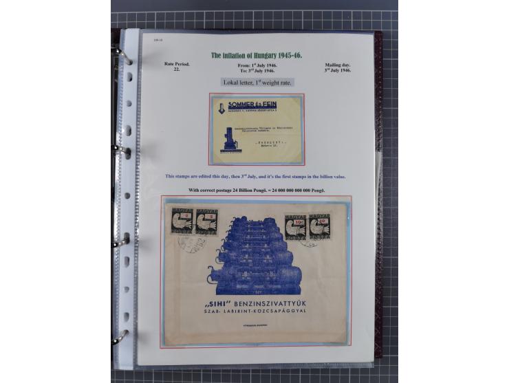 HYPERINFLATION: 1945/46, magnificent award-winning exhibit collection consisting of ca. 165 covers and parcel cards, showing 
