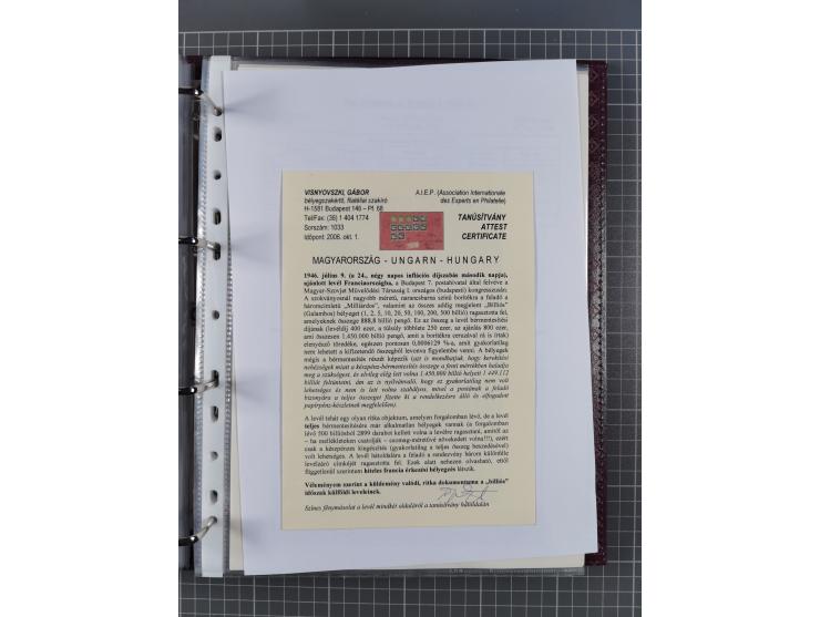 HYPERINFLATION: 1945/46, magnificent award-winning exhibit collection consisting of ca. 165 covers and parcel cards, showing 