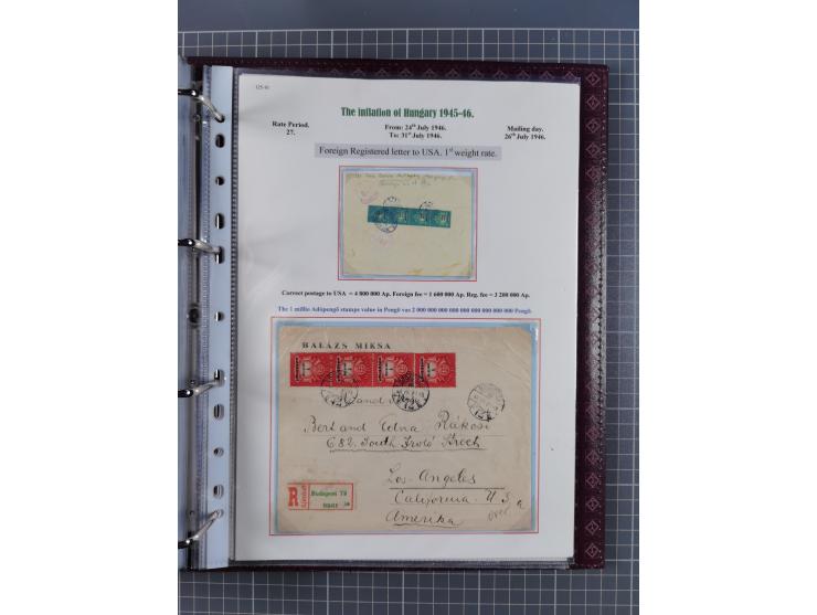 HYPERINFLATION: 1945/46, magnificent award-winning exhibit collection consisting of ca. 165 covers and parcel cards, showing 