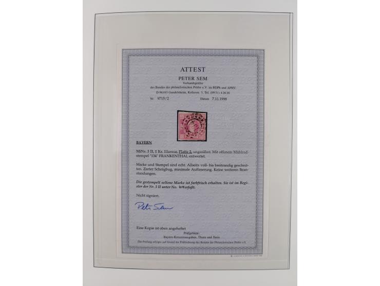 1849/1920, gestempelte Sammlung mit vielen signierten Werten, dabei u.a. Mi.1Ia (Stempel nicht prüfbar, Befund Brettl), 1IIa 