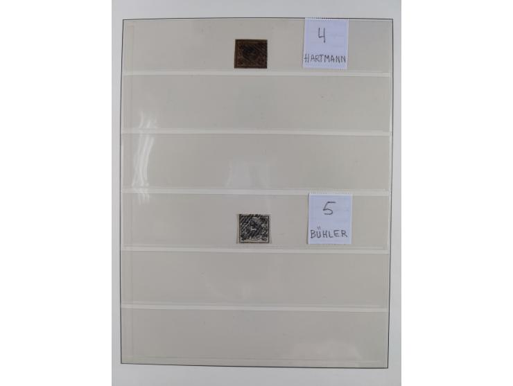 1852/65, gestempelte Sammlung mit vielen signierten Werten, dabei u.a. Mi. 1-3, 4, 5, 11 Briefe, dabei eine Farbfrankatur, et