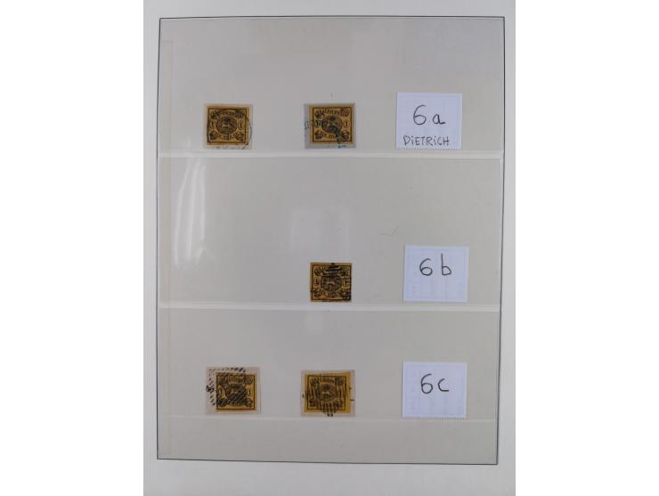 1852/65, gestempelte Sammlung mit vielen signierten Werten, dabei u.a. Mi. 1-3, 4, 5, 11 Briefe, dabei eine Farbfrankatur, et