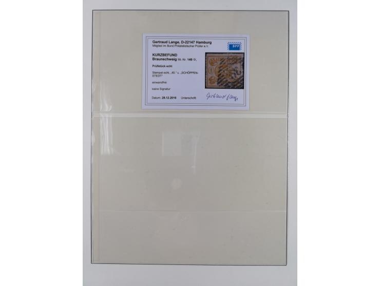 1852/65, gestempelte Sammlung mit vielen signierten Werten, dabei u.a. Mi. 1-3, 4, 5, 11 Briefe, dabei eine Farbfrankatur, et