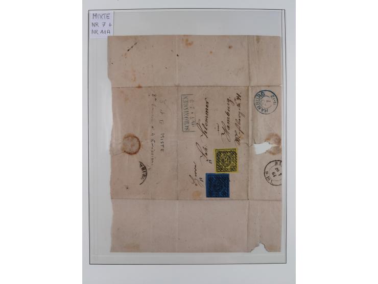 1852/65, gestempelte Sammlung mit vielen signierten Werten, dabei u.a. Mi. 1-3, 4, 5, 11 Briefe, dabei eine Farbfrankatur, et