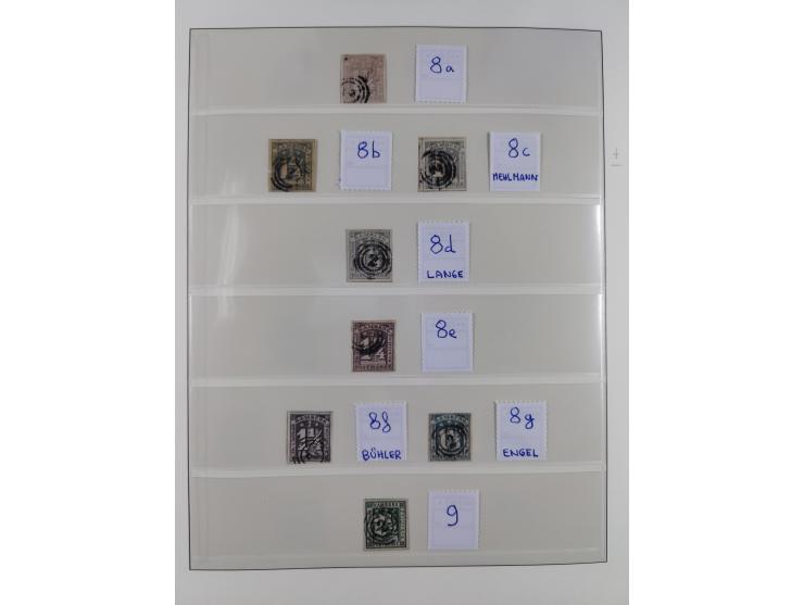 1859/67, gestempelte Sammlung mit 5 Briefen, dabei u.a. Mi. 5b (signiert Pfenninger mit Attest), 7 (Attest Jakubek), 8g (Atte