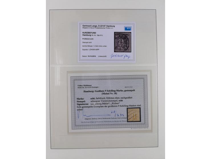 1859/67, gestempelte Sammlung mit 5 Briefen, dabei u.a. Mi. 5b (signiert Pfenninger mit Attest), 7 (Attest Jakubek), 8g (Atte