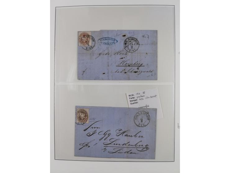1850/67, gestempelte Sammlung mit 17 Briefen&nbsp;