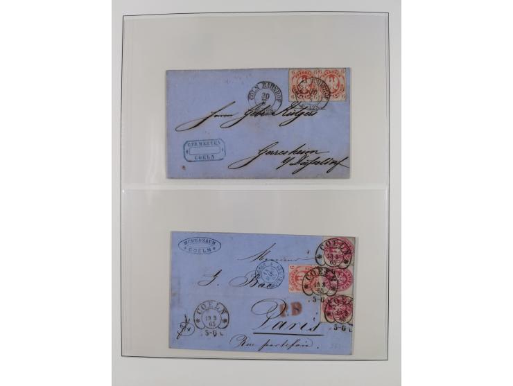 1850/67, gestempelte Sammlung mit 17 Briefen&nbsp;