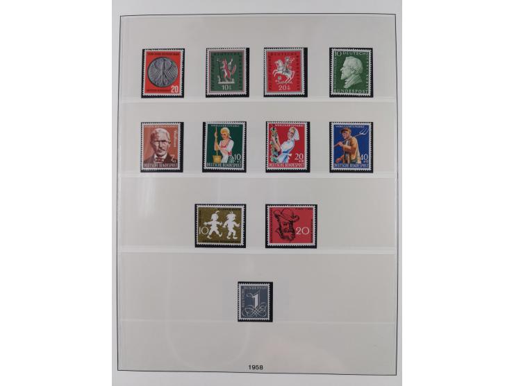 1945/90, ungebrauchte und postfrische Sammlung, oftmals komplett, dabei Bund/Berlin und DDR, DDR mit guten Dienstmarken inkl.