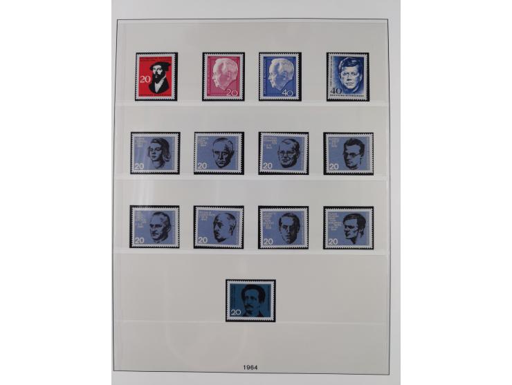 1945/90, ungebrauchte und postfrische Sammlung, oftmals komplett, dabei Bund/Berlin und DDR, DDR mit guten Dienstmarken inkl.