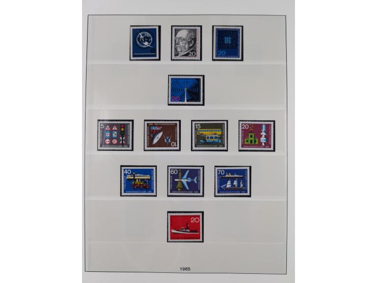 1945/90, ungebrauchte und postfrische Sammlung, oftmals komplett, dabei Bund/Berlin und DDR, DDR mit guten Dienstmarken inkl.